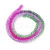 Transparent Painted Glass Beads Strands X1-DGLA-A034-T1mm-A06-5