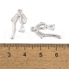 Brass Micro Pave Clear Cubic Zirconia Pendants KK-L212-06P-3