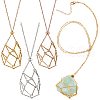 3Pcs 3 Colors 304 Stainless Steel Macrame Pouch Necklace Making NJEW-PH01550-1