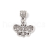 8Pcs 8 Styles Alloy Butterfly European Dangle Charms PALLOY-JF03874-3