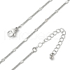 Brass Disc Twisted Chain Necklaces NJEW-A042-09P-4