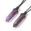 Natural AmethystPendant Necklaces NJEW-M196-02F-1