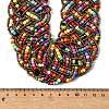 Glass Seed Bead Multi-strand Necklaces NJEW-H063-03G-3