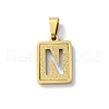 304 Stainless Steel Alphabet Pendants STAS-S152-01G-N-1