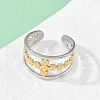 304 Stainless Steel Cuff Rings RJEW-S630-01GP-B-1
