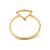 Ion Plating(IP) 201 Stainless Steel Triangle Finger Ring for Women X-RJEW-G266-05G-2