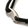 PU Leather Round Cord Multi-strand Bracelets SJEW-K002-07D-3