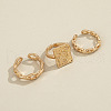 3Pcs Alloy Oval Chain Cuff Rings FS-WGF7236-01-3