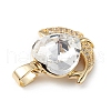 Real 18K Gold Plated Rack Plating Brass Micro Pave Cubic Zirconia Pendants KK-C015-28G-16-2