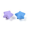 Rubberized Style Acrylic Beads SACR-N018-15-2