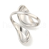 Non-Tarnish Teardrop 304 Stainless Steel Open Cuff Finger Rings for Women X-RJEW-P114-03P-3