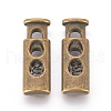 Alloy Spring Cord Locks X-PALLOY-WH0027-04-AB-1