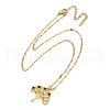 Brass Pave Full Cubic Zirconia Tree Of Life Pendant Necklaces NJEW-D309-01G-A-2