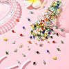 190Pcs 19 Colors Opaque Glass Pendants PALLOY-CJ00056-5