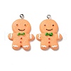 Christmas Opaque Resin Pendants RESI-E022-03P-01-2