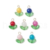 Natural Mashan Jade & Natural White Jade & Natural Quartz Pendants PALLOY-JF03402-1