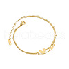 Love Heart 304 Stainless Steel Double Layer Anklets for Women FS-WG96390-01-5