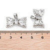 Brass Micro Pave Cubic Zirconia Pendants KK-C051-45P-3