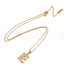 Ion Plating(IP) Initial Letter 304 Stainless Steel Pendant Necklaces NJEW-M199-01G-E-3