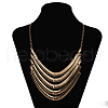 Multilayer Curved Shaped Alloy Bib Necklaces for Women FS-WG0316B-01-1