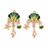 Alloy Enamel Pendants ENAM-S126-118A-NR-2