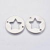 Tarnish Resistant 304 Stainless Steel Pentacle Links connectors STAS-F139-048P-2