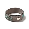 Faux Suede Snap Cord Bracelet BJEW-F428-02-5