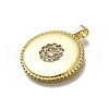 Brass Micro Pave Cubic Zirconia Pendants KK-C090-14G-2
