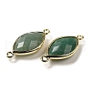 Natural Green Aventurine Faceted Connector Charms G-K347-03G-17-2
