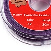 2-Ply Round Waxed Cotton Thread Cords YC-T004-01A-24-2