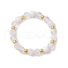 Natural Moonstone Beaded Stretch Rings RJEW-JR00867-08-2