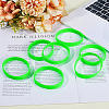 CREATCABIN 24Pcs Word Silicone Cord Bracelet Wristband BJEW-CN0001-06A-3