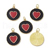 Brass Enamel Pendants X-KK-C223-19G-01-2