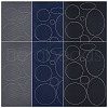 CRASPIRE 6 Sheets 3 Style Rectangle with Round & Oval Pattern Self-adhesive Nylon Applique PATC-CP0001-01-1