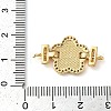 Rack Plating Brass Micro Pave Clear Cubic Zirconia Flower Links Connector Charms KK-K385-104G-4