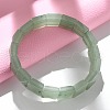 Sqaure Natural Green Aventurine Beads Stretch Bracelets for Women Men BJEW-C097-06O-1