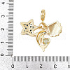 Rack Plating Brass Micro Pave Cubic Zirconia Pendants KK-M309-32G-3