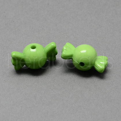 Solid Color Acrylic Beads SACR-R808-01-1