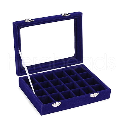 Flock with Glass Jewelry Display Box PW-WG61213-06-1