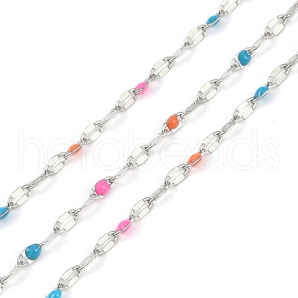 Brass Dapped Chains AJEW-Q153-03P-04-1