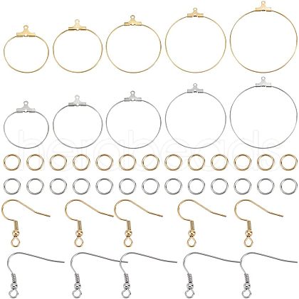 Unicraftale DIY Wire Wrap Ring Dangle Earring Making Kit DIY-UN0003-65-1