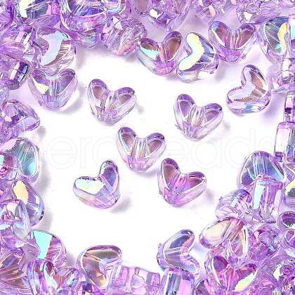 UV Plating Transparent Acrylic Beads MACR-F083-11B-1