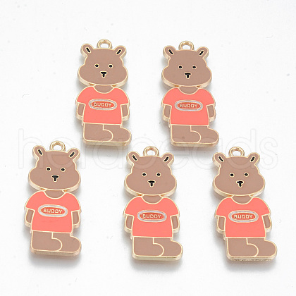 Alloy Enamel Pendants X-ENAM-T011-07KC-RS-1