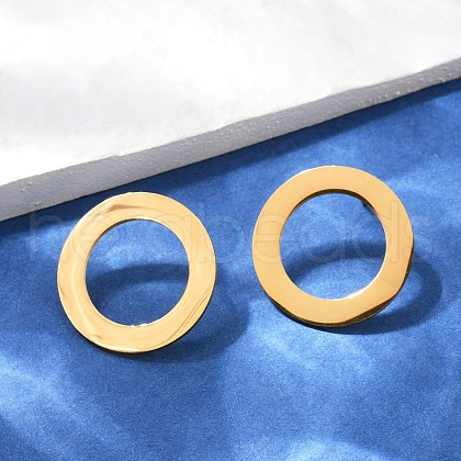 304 Stainless Steel Stud Earrings EJEW-B139-01G-1