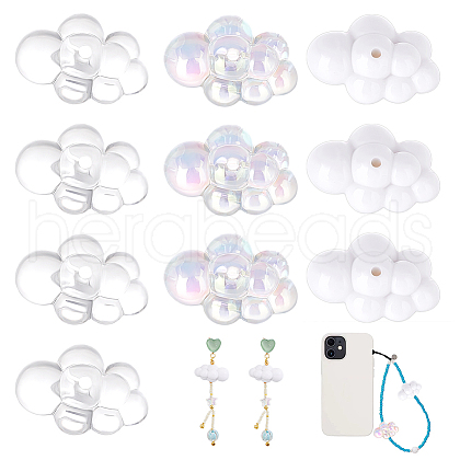 AHADERMAKER 30Pcs 3 Colors Transparent & Opaque Acrylic Beads TACR-GA0001-10-1