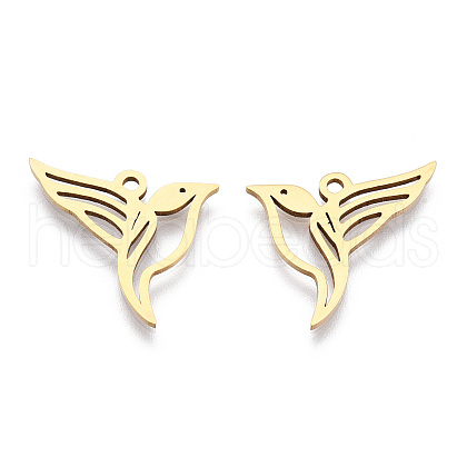 201 Stainless Steel Pendants STAS-T052-45G-1
