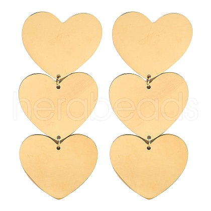 304 Stainless Steel Stud Earrings for Women EJEW-A116-01A-G-1