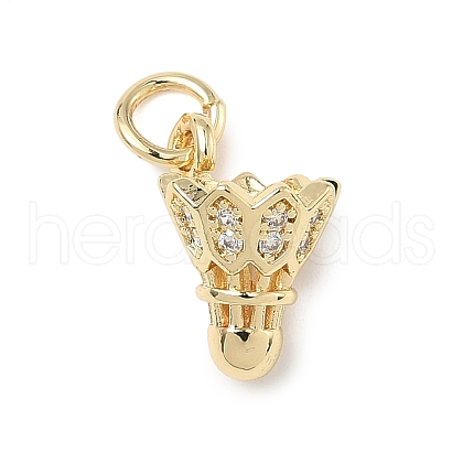 Brass Micro Pave Cubic Zirconia Pendants ZIRC-I356-37G-1
