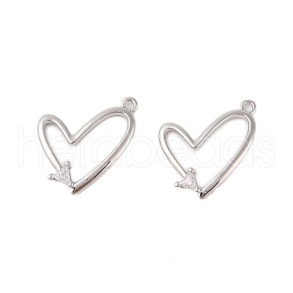 Glass Clear Rhinestone Pendants KK-N254-63P-1