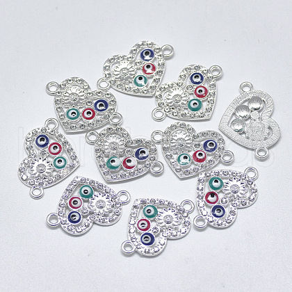 Silver Color Plated Alloy Links ENAM-S117-17-1
